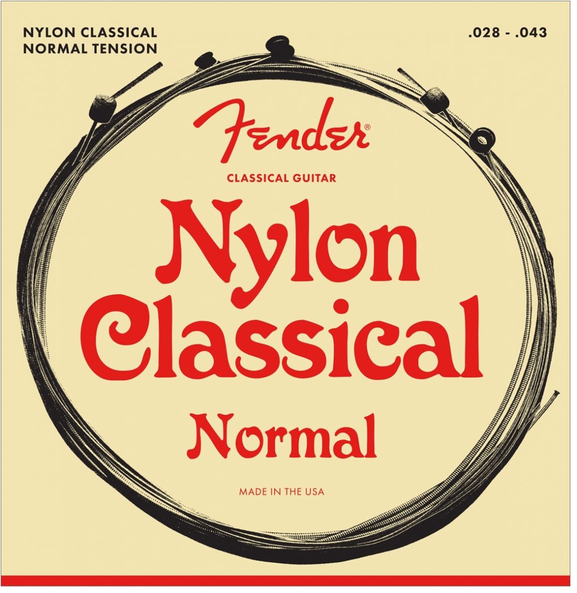 Jeu de Cordes Nylon Medium Fender