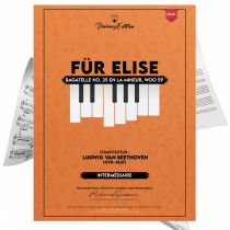 Partition de Musique Piano– Für Elise - Ludwig van Beethoven
