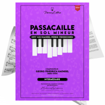 Partition pour Piano Passacaille - Suite en sol mineur HWV 432 – G.F. Haendel